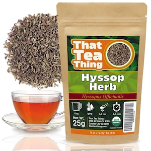 Hyssop Herb – Dried Loose Organic Herb for Tea, Traditional Use, Respiratory Wellness Support, 25g 50g