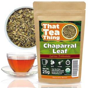 Chaparral Leaf – Dried Loose Organic Herb for Tea, Tinctures, Cleansing Traditional Herbal Use, 125g 50g