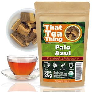 Palo Azul – Dried Loose Wood Chips for Blue Tea, Kidney Cleanse, Detox Support Traditional Herbal Use, 25g 50g