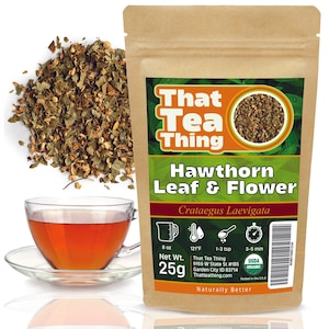 Hawthorn Leaf – Organic Loose Dried Herb for Tea, Heart Health, Circulation Herbal Tonic Use, 25g 50g