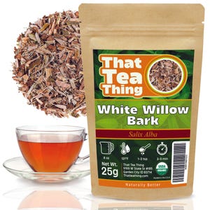 White Willow Bark – Dried Loose Organic Herb for Herbal Tea, Natural Comfort, Tinctures Traditional Use, 25g 50g