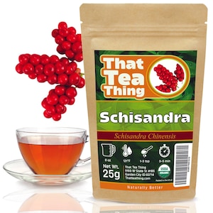 Schisandra Berries – Organic Dried Five-Flavor Berry for Tea, Adaptogen Herb for Energy & Stress, 25g 50g