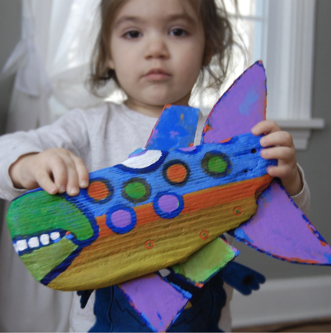 Fish Art, Wood Fish, Fish for Kids, Painted Wood Fish Art, Fish for Fun