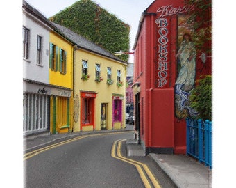 Colorful Historic Irish City neighborhood Kinsale, Ireland- Computer Generated Artistically Enhanced Fine Art Print