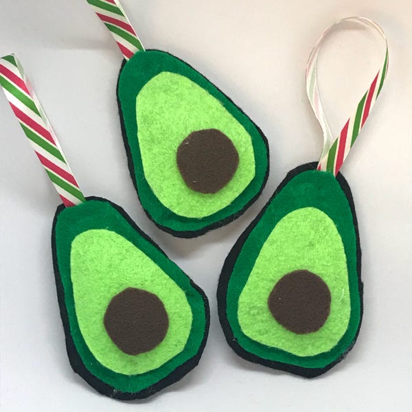 Aguacate - Avocado handmade ornaments