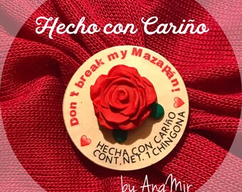 Pin - Handmade original Don't break my Mazapán brooch by AngMir