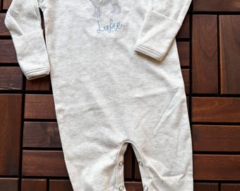 Personalized Dog Romper | Custom Embroidered Baby Gift