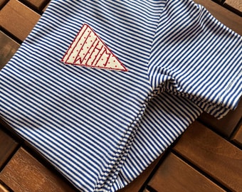 Kids Monogram Shirt, Embroidered Pennant Shirt, Personalized Striped Kids Tee, Preppy Boys Shirt, Girls Monogram Shirt, Custom Toddler Shirt