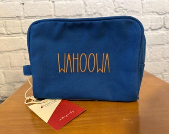 Personalized Graduation Gift Pouch, Custom College Makeup Bag, Embroidered School Colors Bag, College Send Off Gift, Preppy Grad Gift