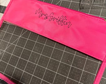 Embroidered waterproof bag