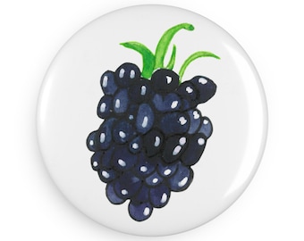 Handgeschilderde Blackberry Button-magneet