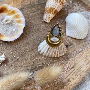 Boho ring gold | Statement ring | Hippie jewelry | Ring with stone | Moon ring | Moonstone ring | Boho jewelry | Festival jewelry