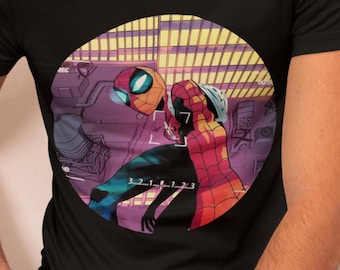 Camiseta de Spiderman a juego, camiseta de Spiderman, camiseta de araña, superhéroe, camiseta de Spiderman para hombre, regalo para él, camiseta vintage de Spiderman, dije de Spiderman