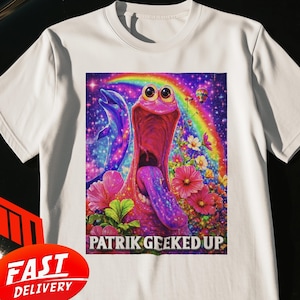 Patrick Star Shirt, Meme Shirt, Geeked Patrick Meme, Patrick Happy Meme, Weirdcore Shirt, Oversized Shirt