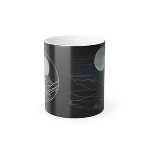 Mystische Farbmorphing Tasse, Himmlische Tasse, personalisiertes Geschenk, Nachthimmel Kaffeetasse, Einzigartige Wohnkultur, Kosmische Tasse