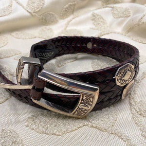 Brighton Ornamental Brown leather Belt — Holy Thrift