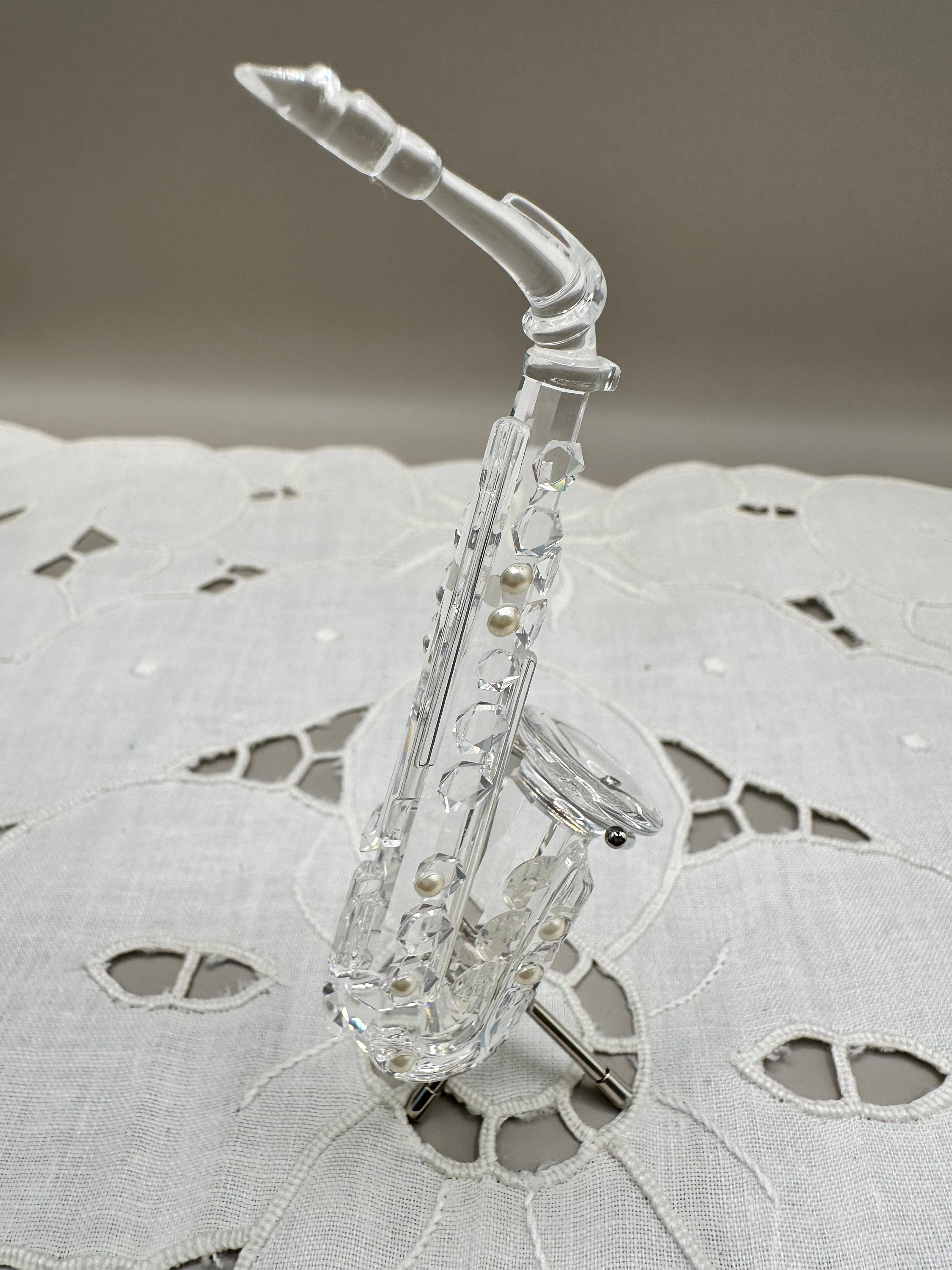 Crystal Melodies Saxophone and Stand by Swarovski - Etsy