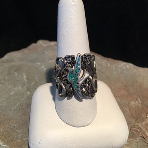 Southwest Navajo signed Sterling Silver size 9 1/2 G & S Ring
