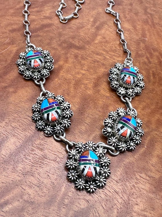 ZUNI Beautiful 5  Inlay with Turquoise, Mother of… - image 1