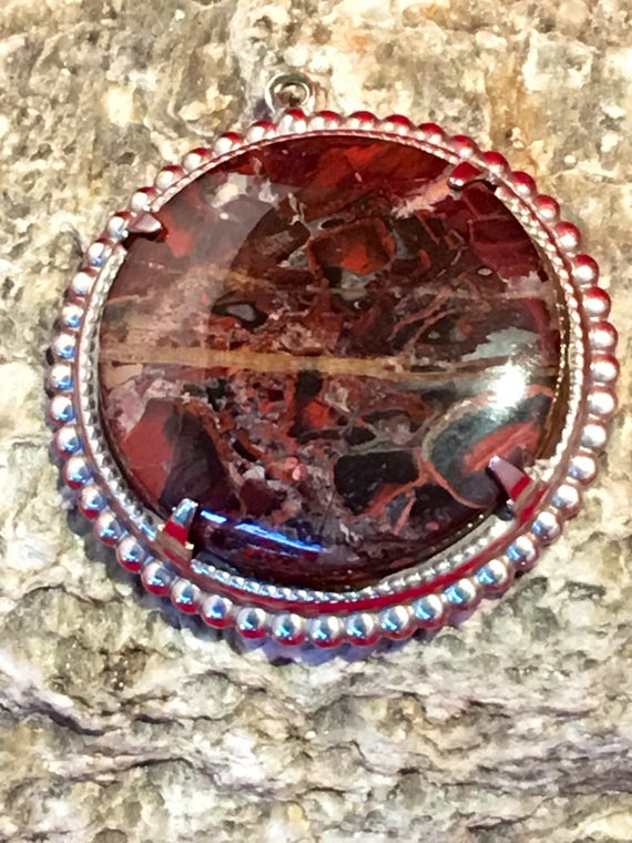 Beautiful Round Jasper Pendant - image 2