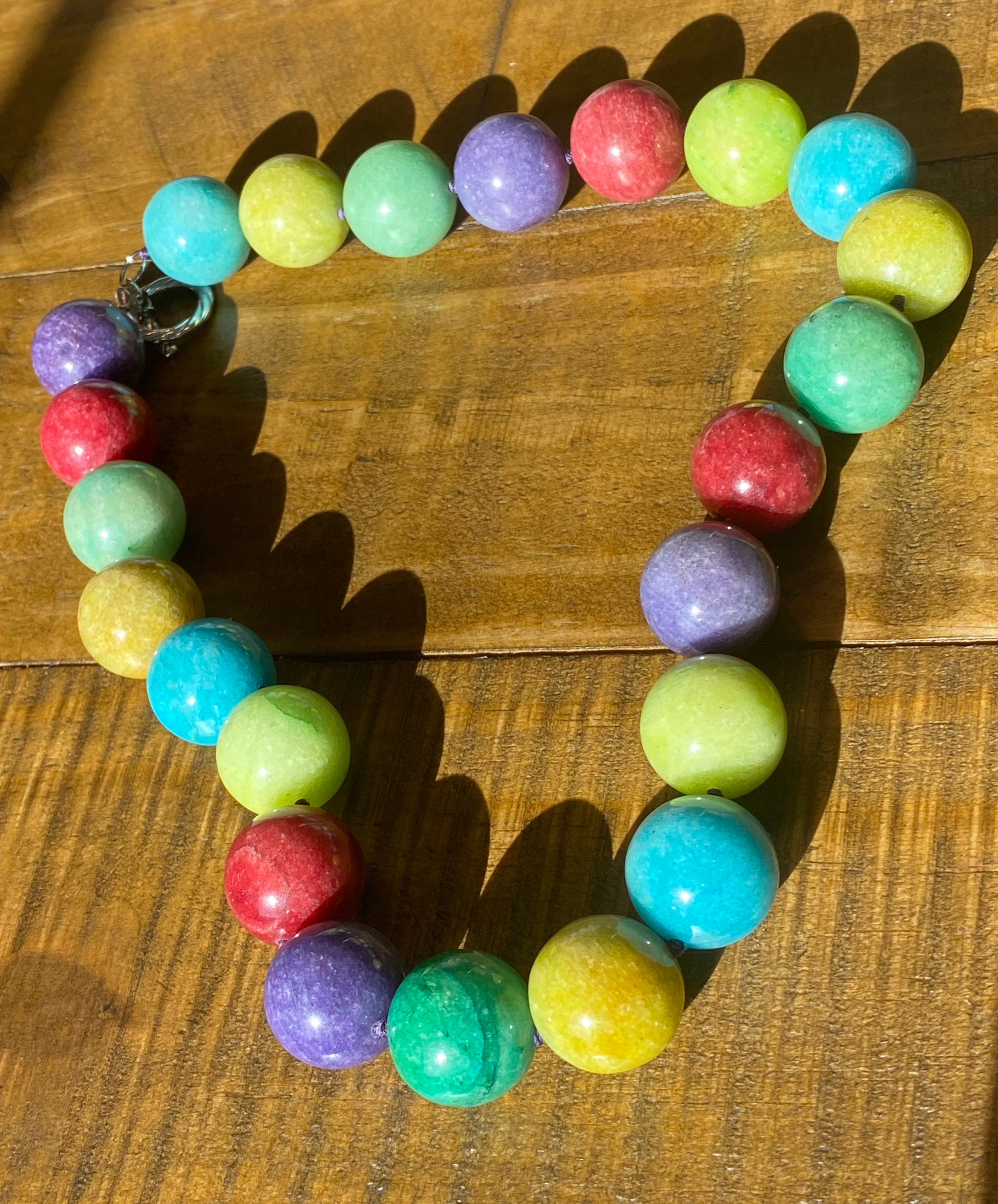 Iris and lily gemstone necklace deals