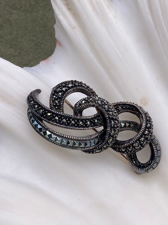 Judith Jack Sterling Marcasite Brooch