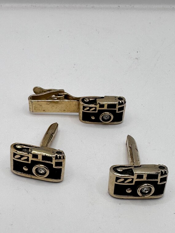 Camera Cuff Links and Camera Tie Bar Set - image 2