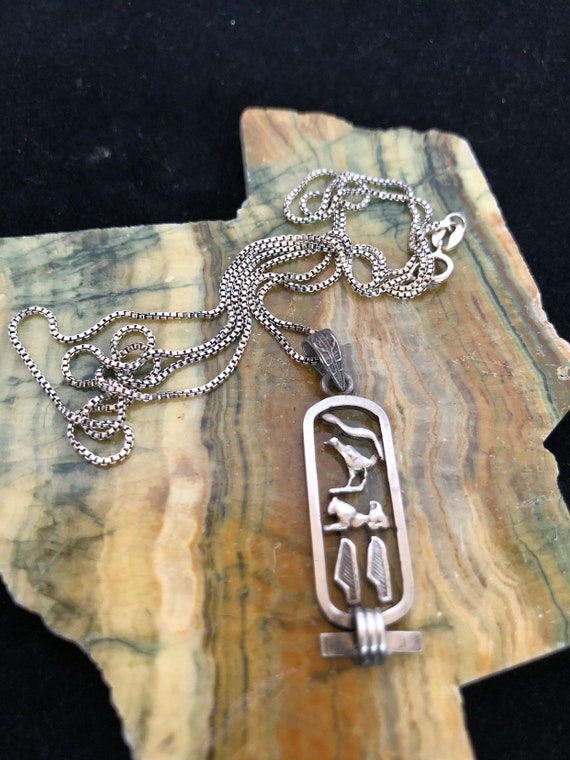 Sterling Silver Cartouche Necklace - image 3