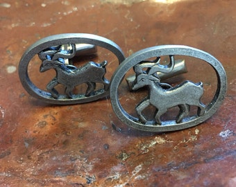 Matzke Rare Capricorn pewter cufflinks.