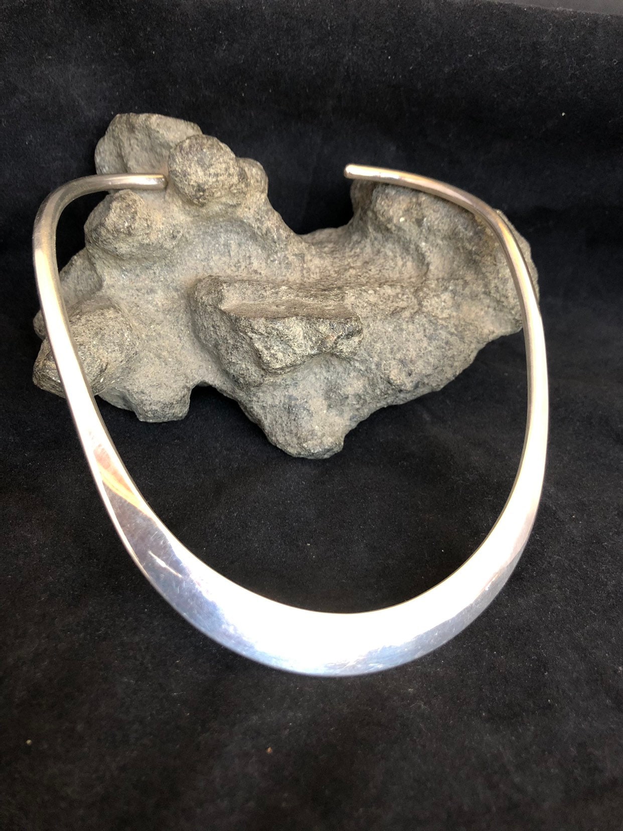 Ras de cou, tour de cou, tour de cou, collier Hayner rare en argent sterling des années 50, milieu du siècle, 71 grammes ?