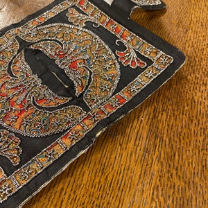Silk Tapestry Wallet Outlined in German Steel Beads