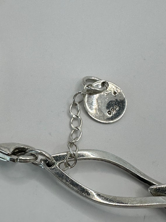 Very Cool Cat Eye Sterling Silver Necklace - image 4