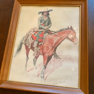 Frederic Remington 1901 Old Colored ChromoLithograph &quot; Old Ramon &quot; RARE