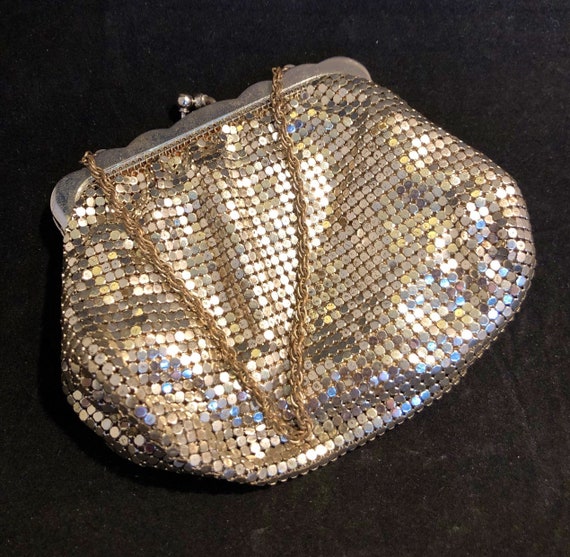 Silver Mesh Whiting and Davis Evening Bag - image 1