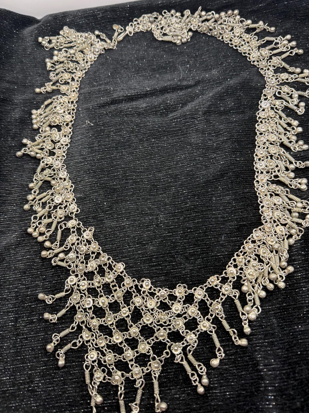 Antique Vintage Tribal Gypsy Chainmail Bib Style Floral Dancing Bells ...