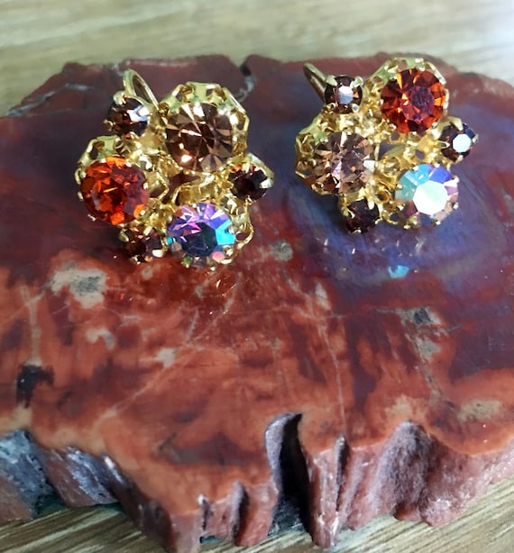 Gorgeous Star Austrian Crystal Clip Earrings