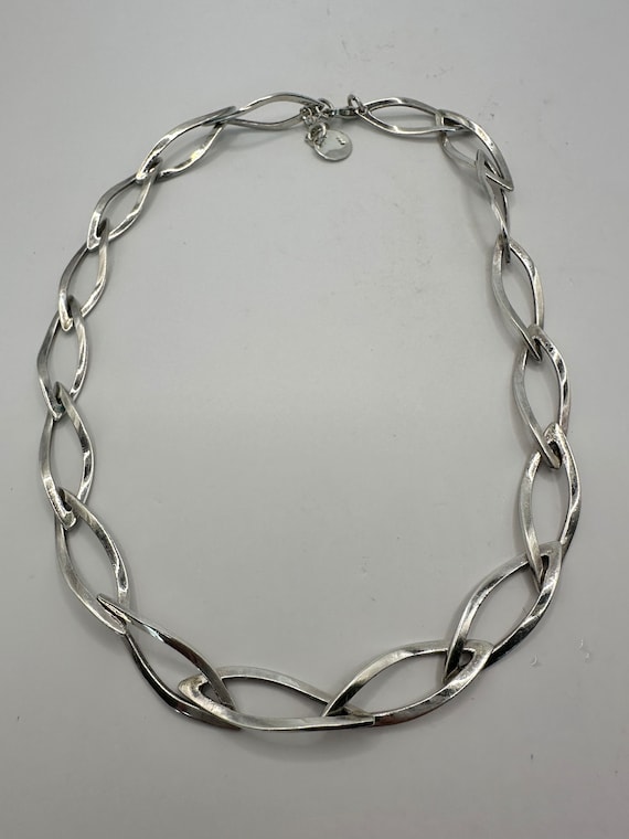 Very Cool Cat Eye Sterling Silver Necklace