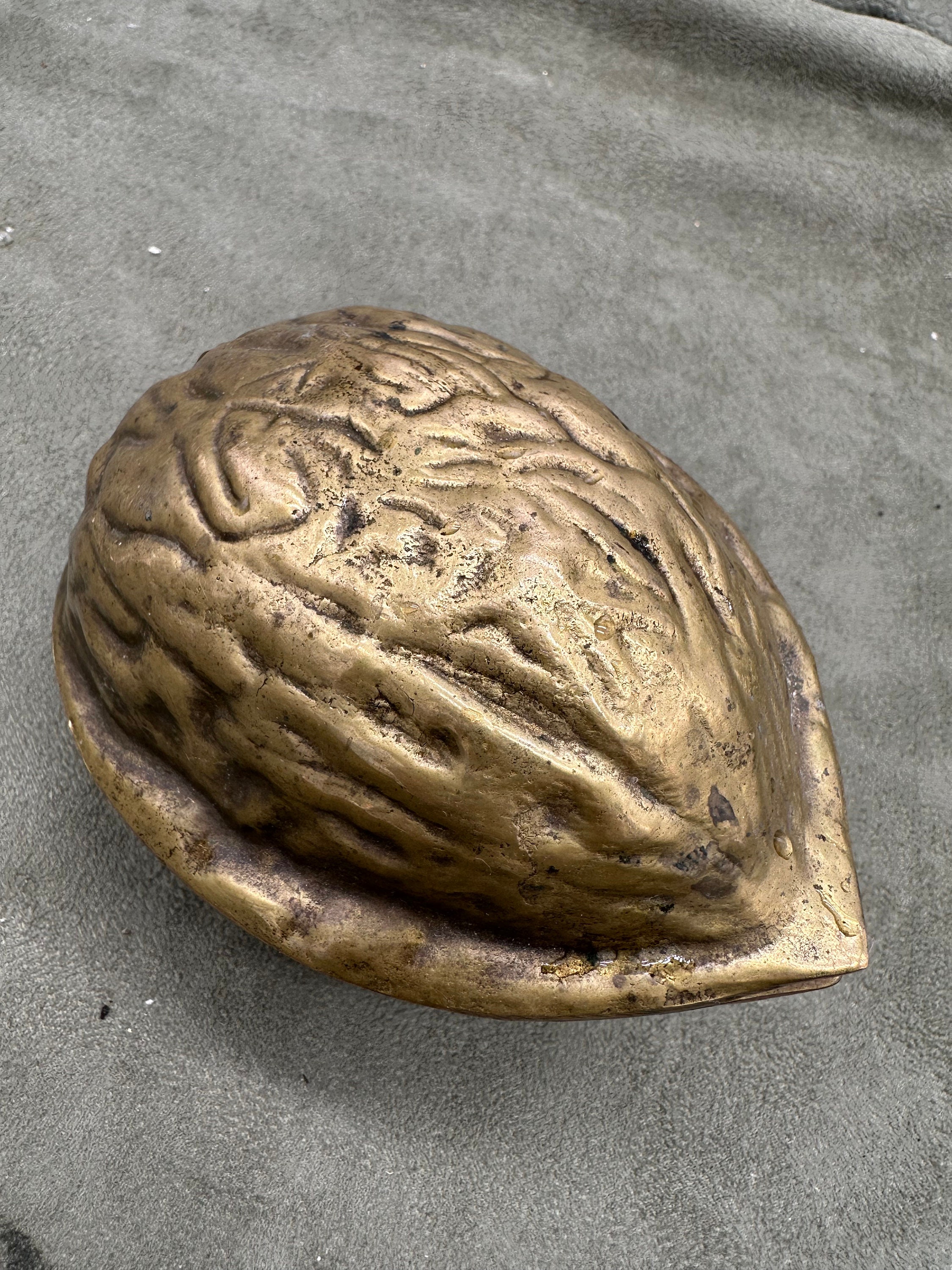 Vintage Solid Brass Walnut Shaped Nutcracker - Etsy