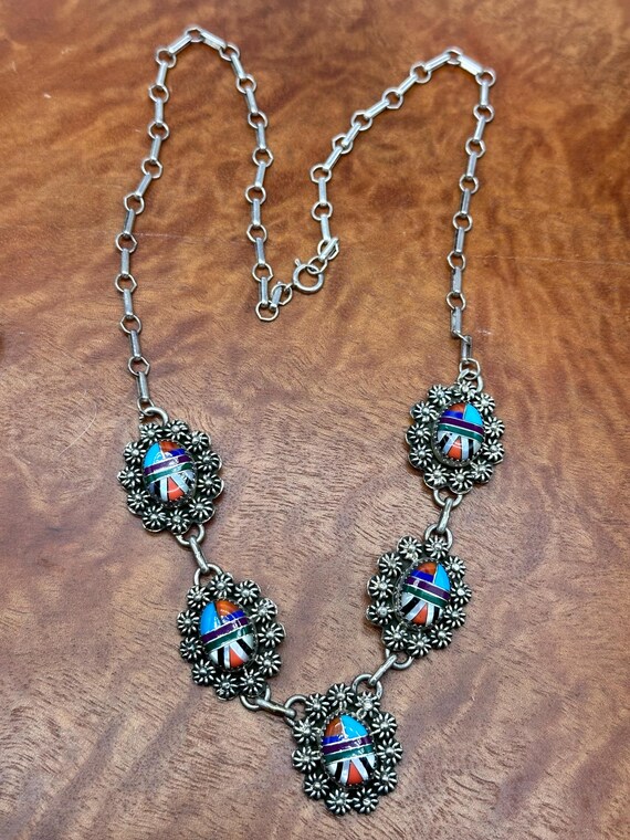 ZUNI Beautiful 5  Inlay with Turquoise, Mother of… - image 3