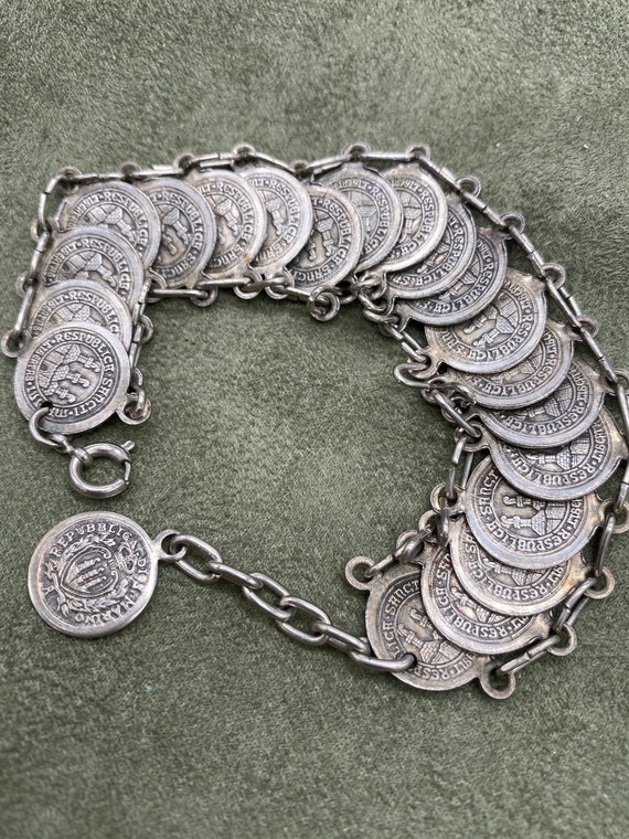 Vintage Linked Coin Bracelet - San Marino Souvenir - image 3