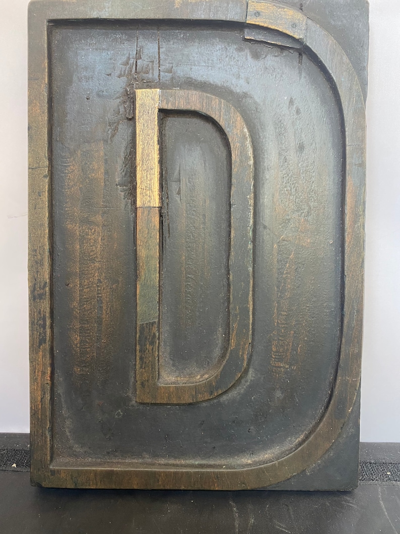 Poster Size Wood Print shops Blocks Early 1900’s Letters W R E A D