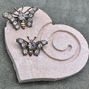 Pretty Vintage Butterfly Scatter Pins with Rhinestones