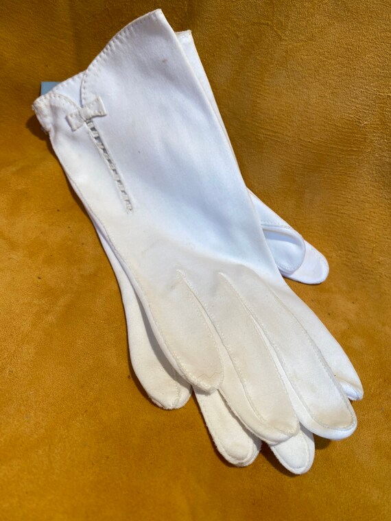 Vintage New Cotton Van Raalte size 7 Dress Gloves - image 4