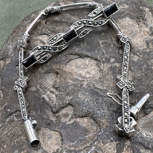 Marcasite Sterling Bracelet and Brooch