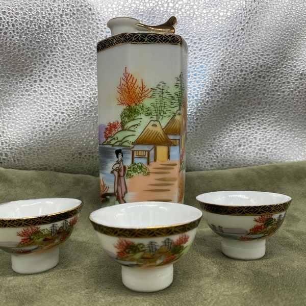 Porcelain Sake Set Etsy