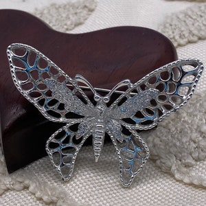 Sarah Coventry Silver Tone Butterfly Brooch