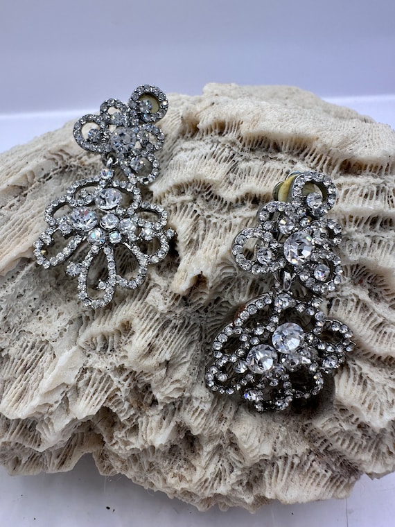 Bridal Chandelier Earrings, Silver Bridal Earrings