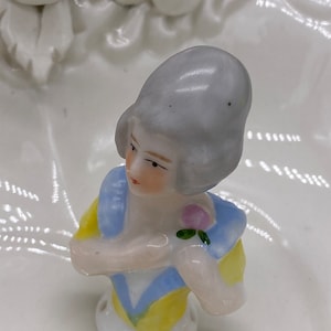 Pretty Collectible German 1/2 Doll Pin Cushion Lady