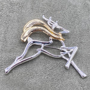 Danecraft Reindeer Holiday Brooch