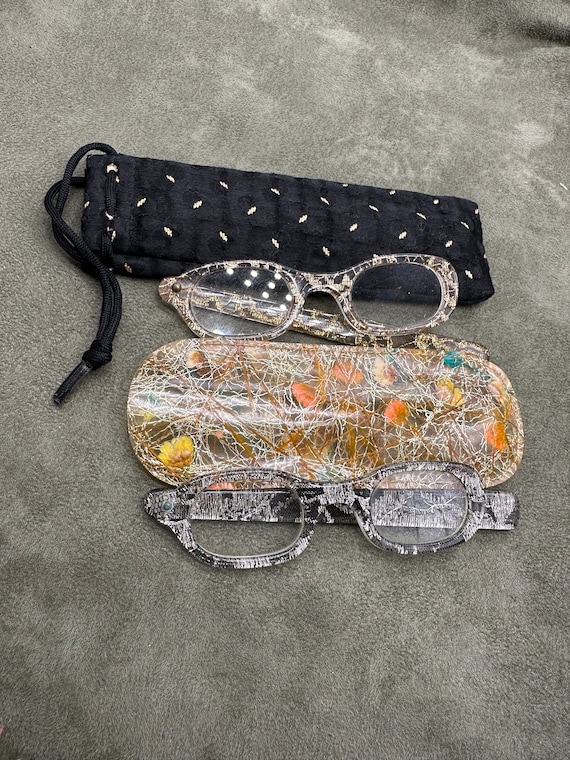 Lorgnette Lacey Lucite Glasses - image 2